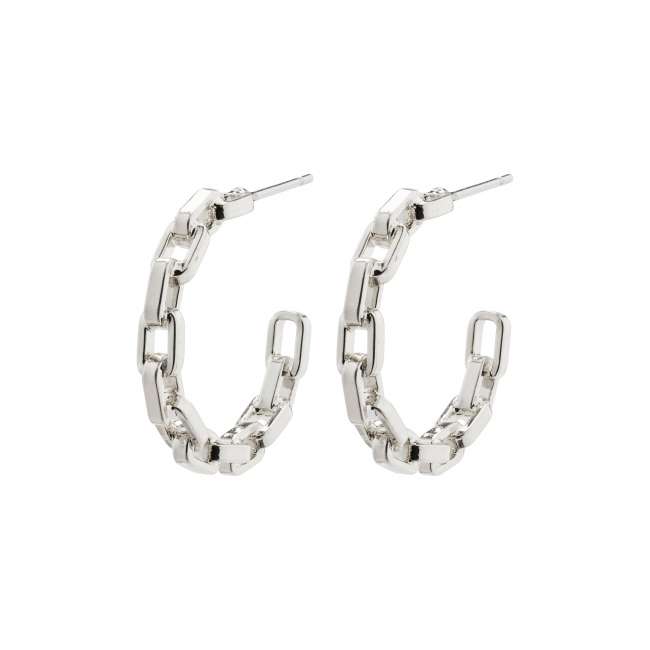 Priser på Pilgrim EIRA cable chain hoop øreringe sølvbelagt