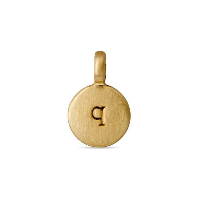 Priser på Pilgrim CHARM coin vedhæng Q, guldbelagt