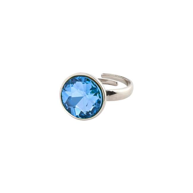 Priser på Pilgrim CALLIE recycled krystal ring blå/sølvbelagt