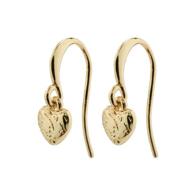 Priser på Pilgrim JAYLA recycled hjerte øreringe guldbelagt