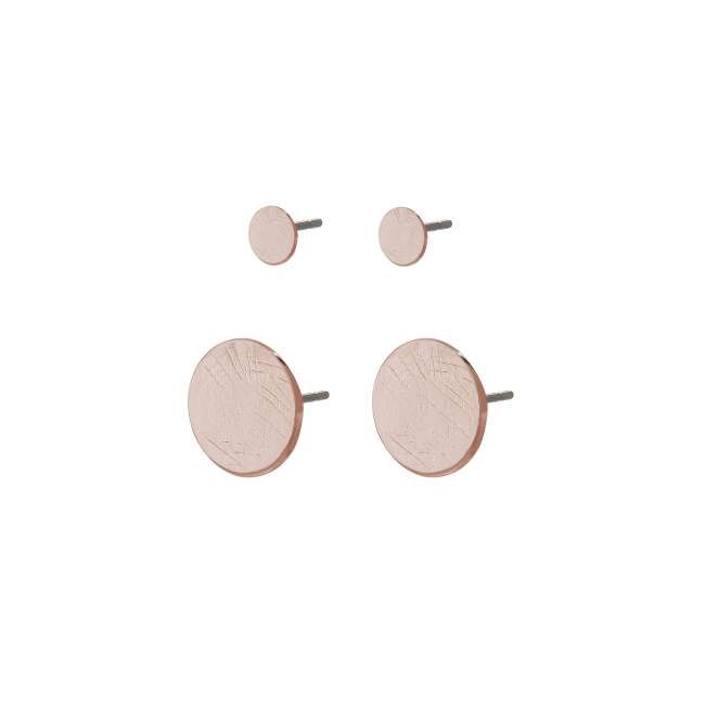 Priser på Pilgrim JACY recycled øreringe sæt rosaguldbelagt