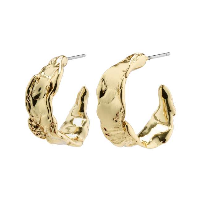 Priser på Pilgrim ELARA recycled hoop øreringe guldbelagt