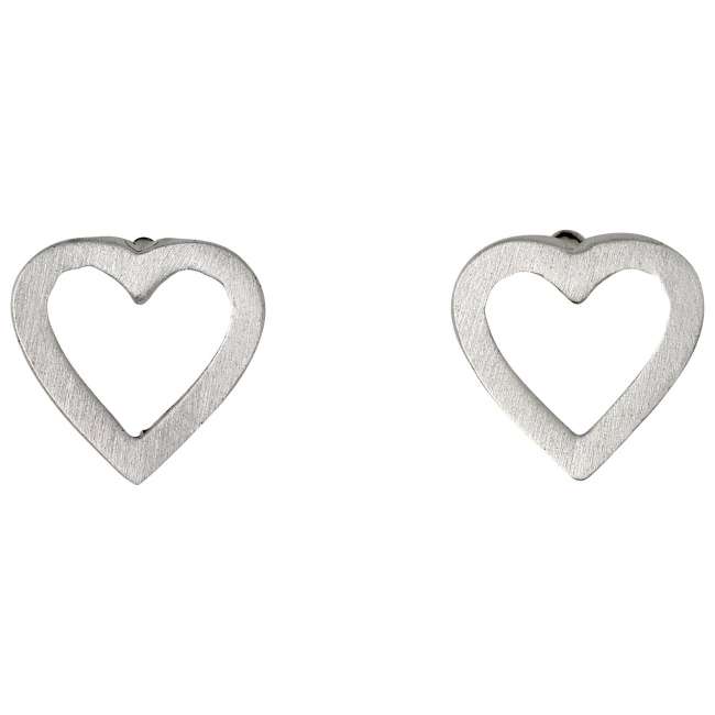 Priser på Pilgrim SOPHIA recycled mini hjerte ørestikker sølvbelagt