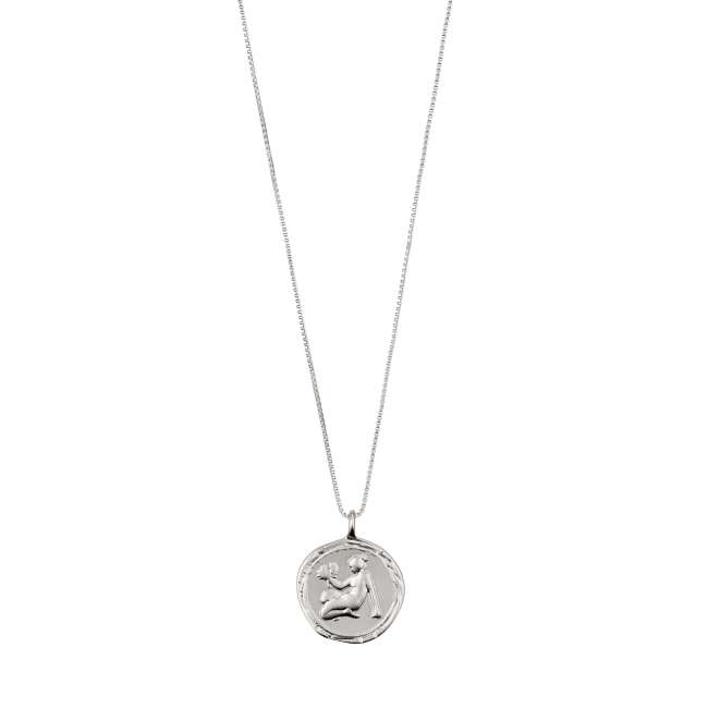 Priser på Pilgrim JOMFRU recycled stjernetegns-halskæde,sølvbelagt