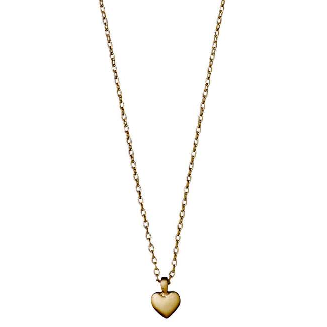 Priser på Pilgrim SOPHIA recycled mini hjerte vedhæng halskæde guldbelagt