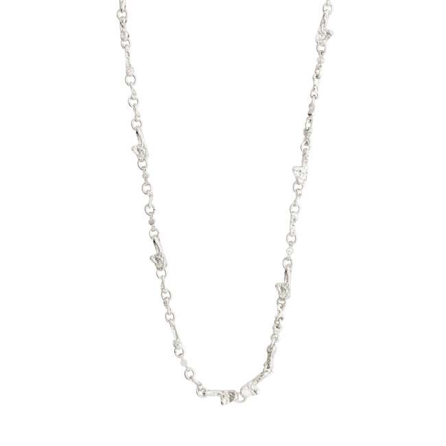 Priser på Pilgrim HALLIE organisk krystal halskæde sølvbelagt