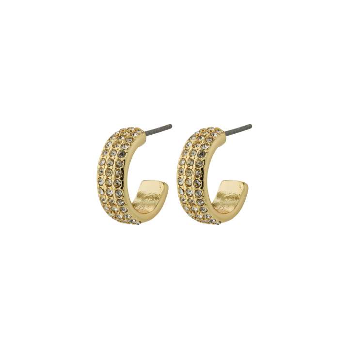 Priser på Pilgrim MATYLDA recycled krystal hoop øreringe guldbelagt
