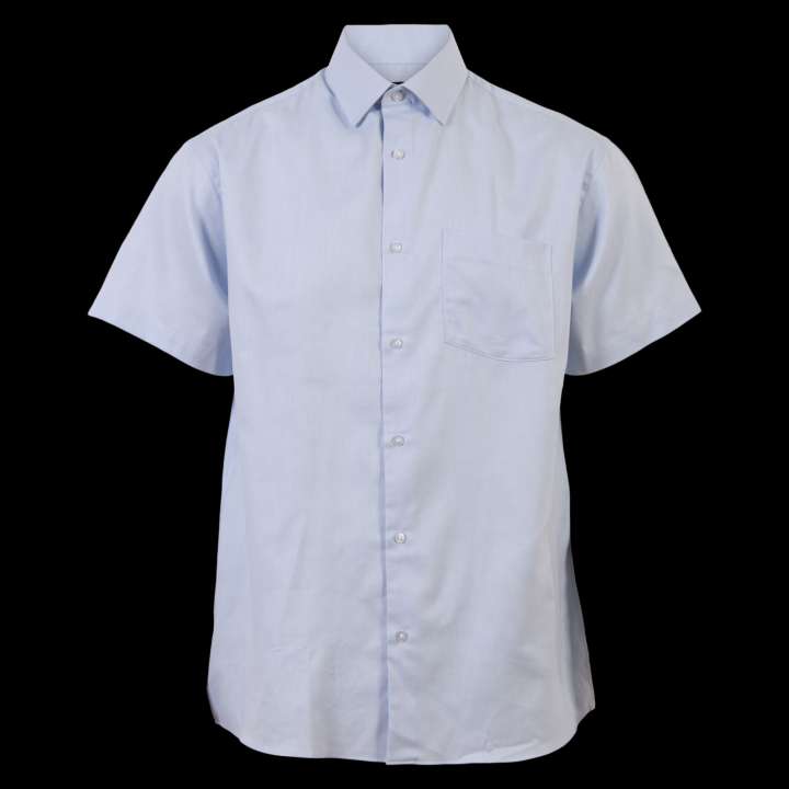 Priser på Carnét Oak Herre Kortærmet skjorte - Medium Blue Structure - 2XL