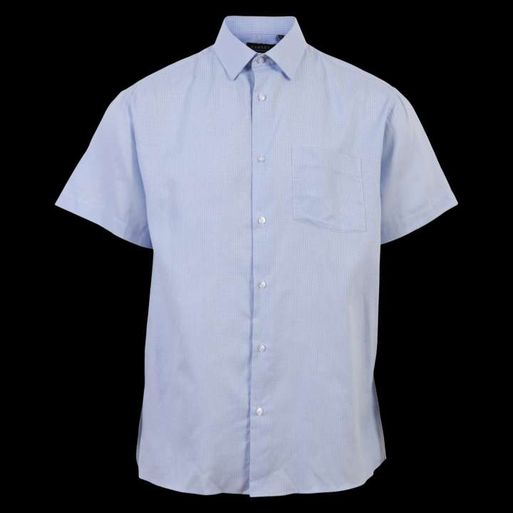 Priser på Carnét Oak Herre Kortærmet skjorte - Light Blue Check - L