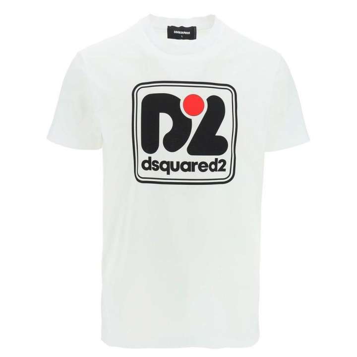 Priser på Dsquared2 Hvid Bomuld T-Shirt