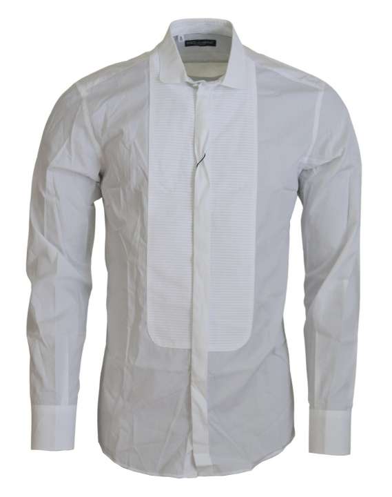 Priser på Dolce & Gabbana Hvid Bomuld Herre Skjorte
