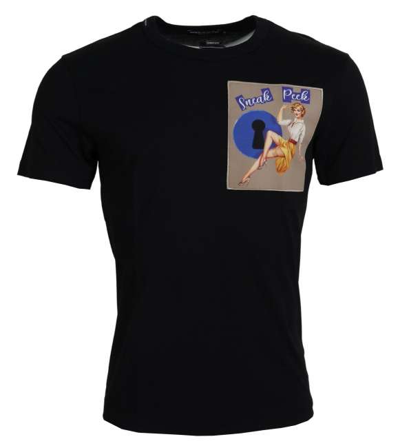 Priser på Dolce & Gabbana Sort Bomuld T-shirt