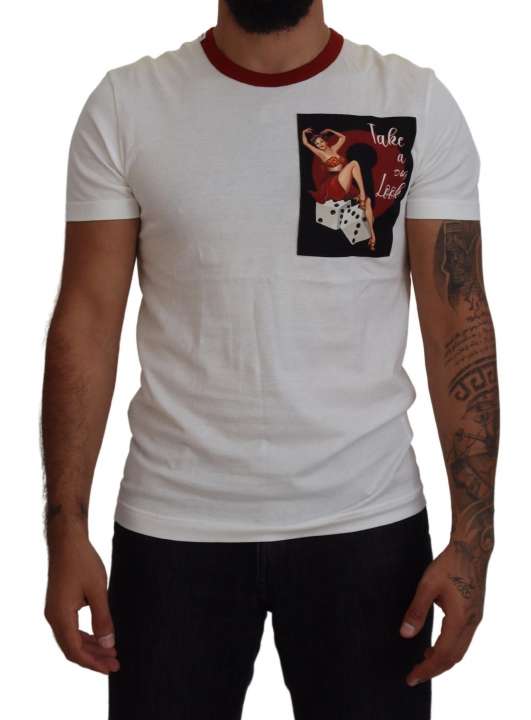 Priser på Dolce & Gabbana Hvid Bomuld T-shirt
