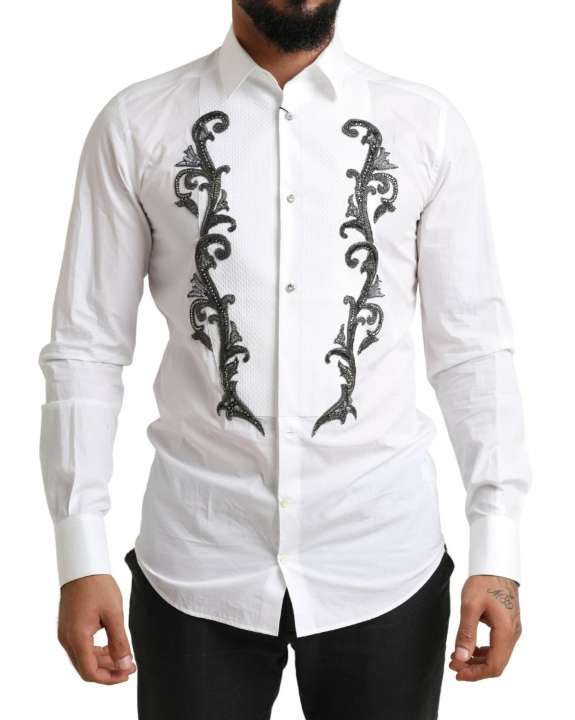 Priser på Dolce & Gabbana Hvid Slim Fit Skjorte