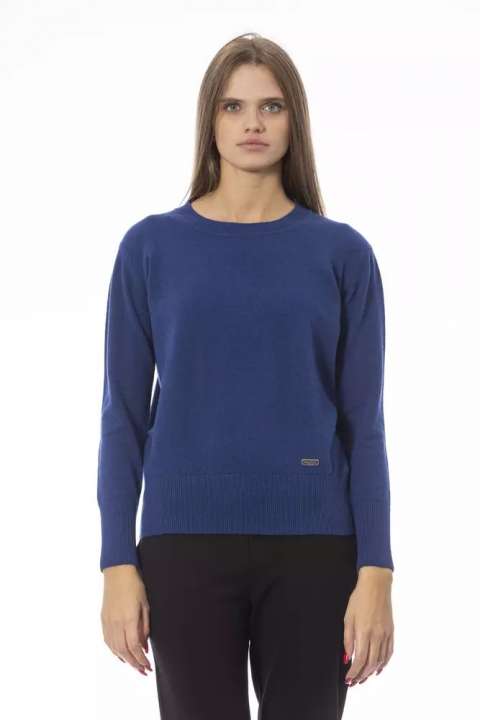 Priser på Baldinini Trend Blå Uld Sweater