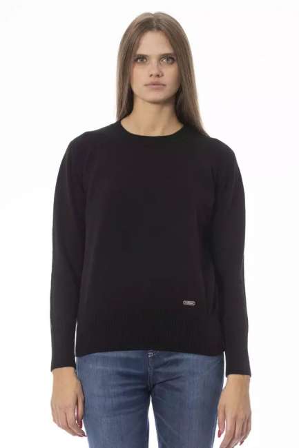 Priser på Baldinini Trend Sort Uld Sweater