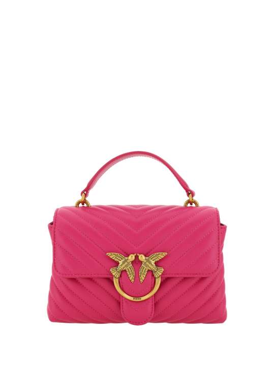 Priser på PINKO Pink Skind Læder Dame Mini Håndtaske