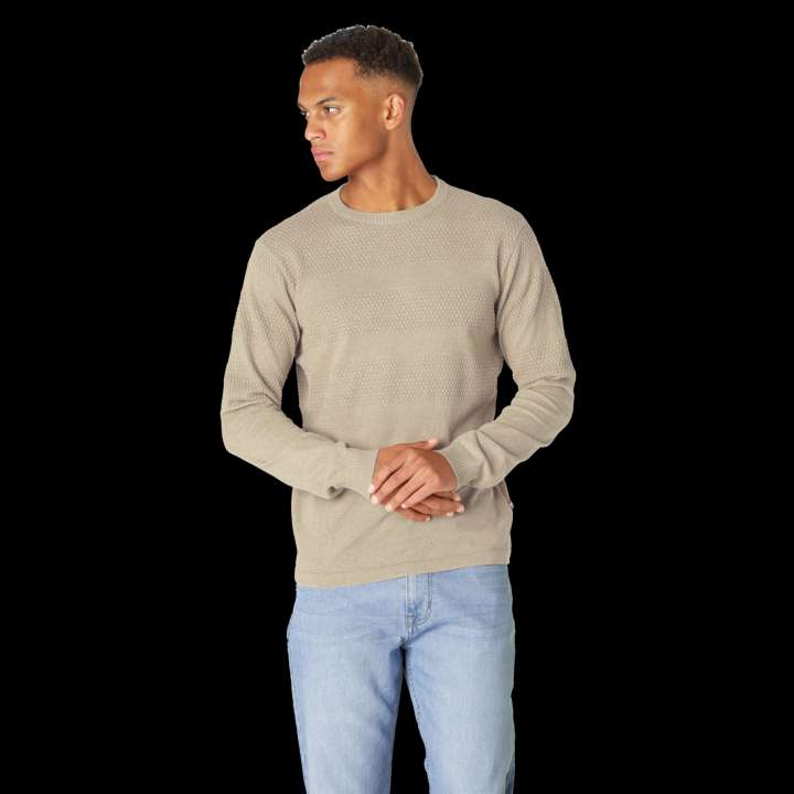 Priser på Marcus Affleck Herre Striktrøje - Humus Sand Mix - XL
