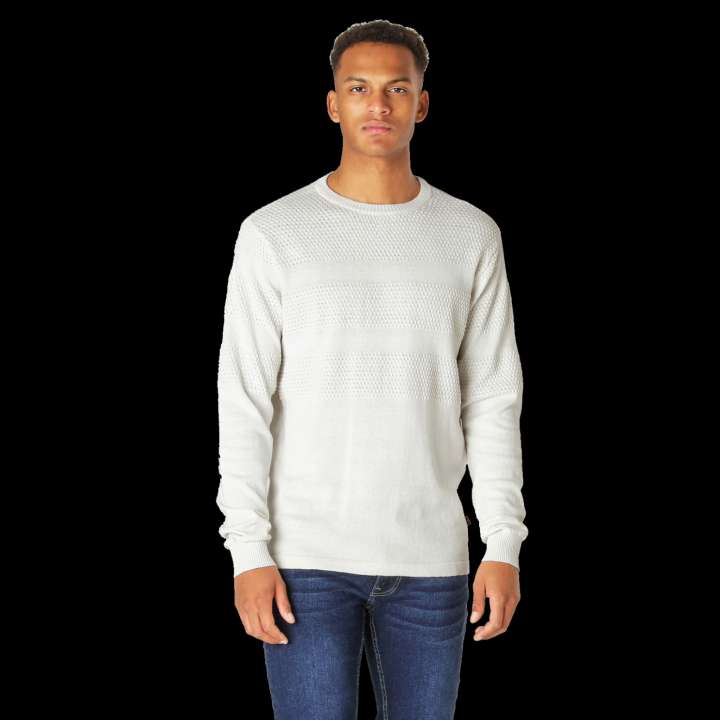 Priser på Marcus Affleck Herre Striktrøje - Antic White - 3XL
