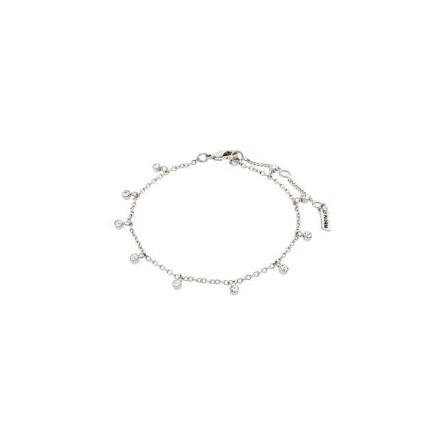 Priser på Pilgrim MAJA armbånd med krystal charms sølvbelagt