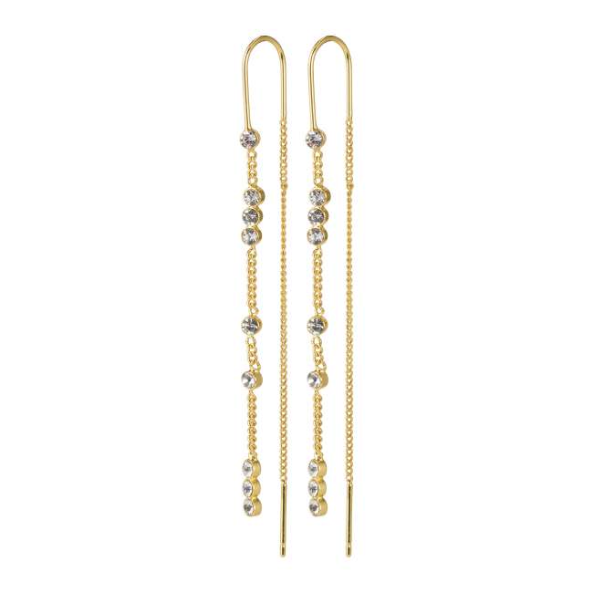 Priser på Pilgrim KAMARI krystal kæde-øreringe guldbelagt