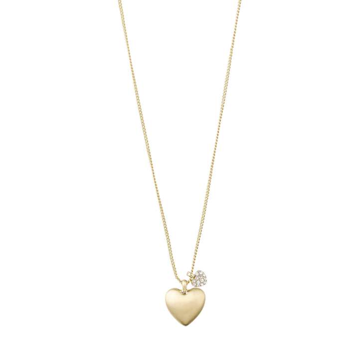 Priser på Pilgrim SOPHIA recycled hjerte vedhæng halskæde guldbelagt