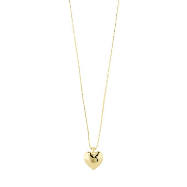 Priser på Pilgrim SOPHIA recycled hjerte halskæde guldbelagt