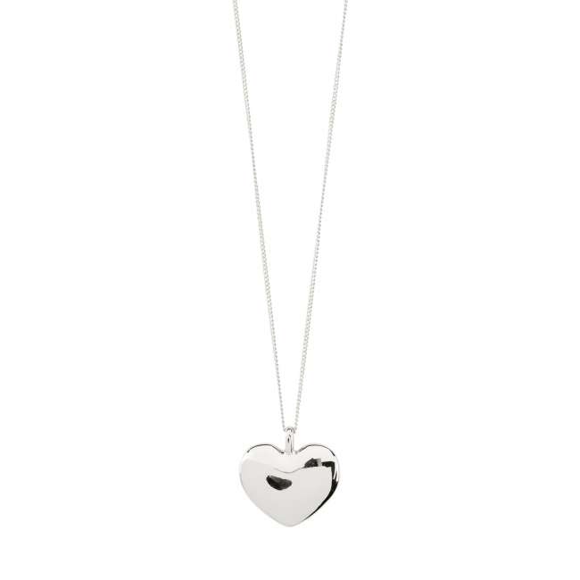 Priser på Pilgrim SOPHIA recycled hjerte halskæde sølvbelagt