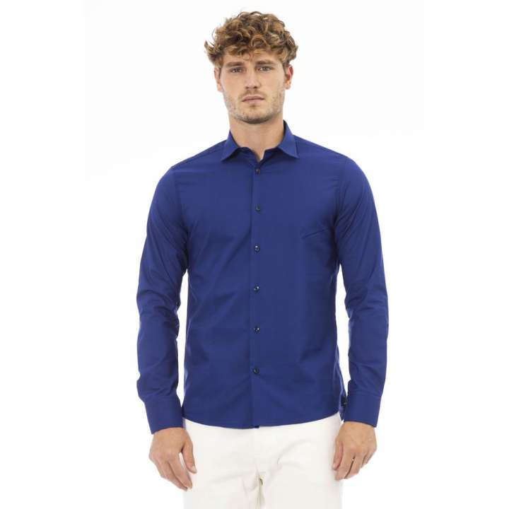 Priser på Baldinini Trend Blå Polyester Skjorte
