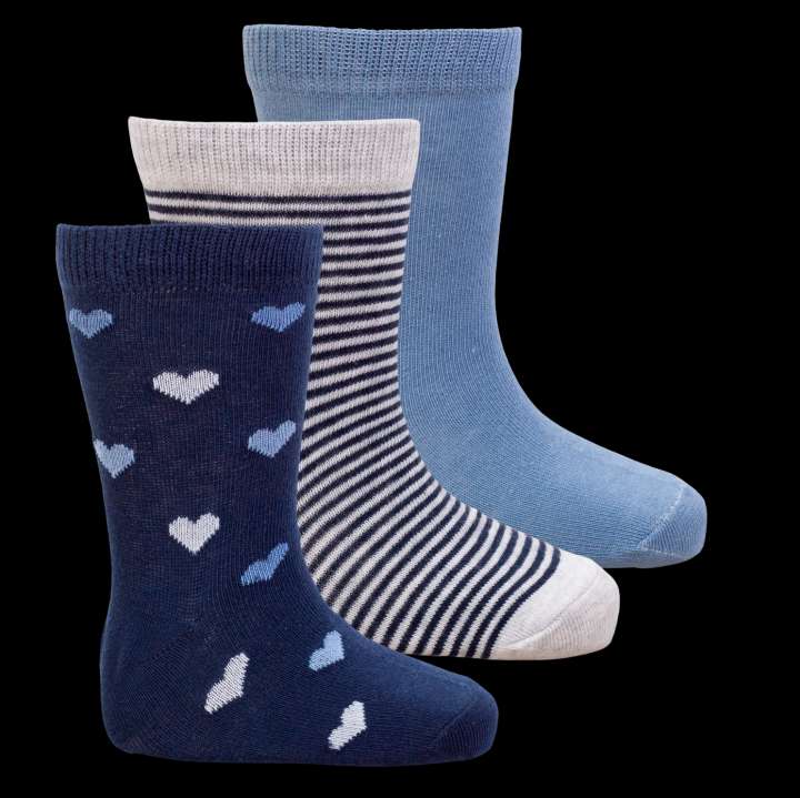 Priser på Crossbow Pige Strømper m. non-slip - Navy Hjerter - 28/30