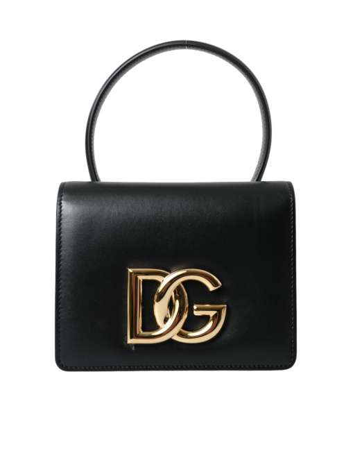 Priser på Dolce & Gabbana Sort Læder Mini Bælte Håndtaske