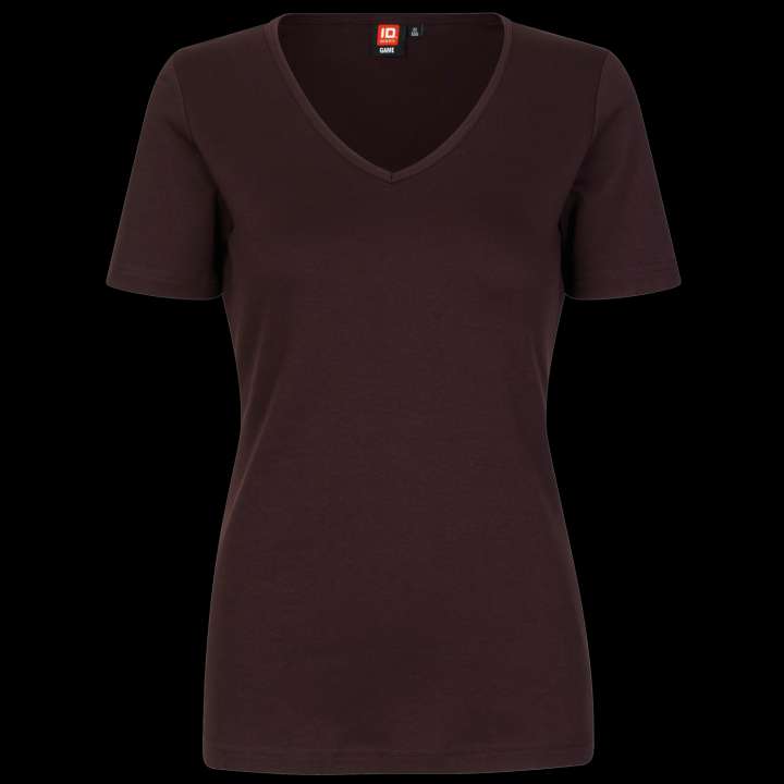 Priser på ID Interlock Dame T-shirt - Mørk Bordeaux - XL