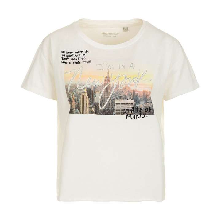 Priser på Fred Mello Hvid Bomuld T-shirts