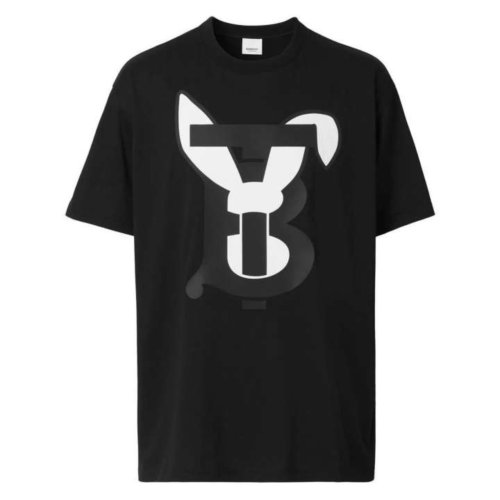 Priser på Burberry Sort Bomuld T-Shirt