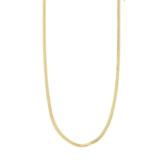 Priser på Pilgrim JOANNA recycled flat snake chain halskæde guldbelagt