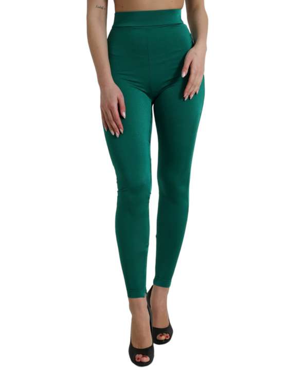 Priser på Dolce & Gabbana Grøn Nylon Slim Leggings Bukser & Jeans