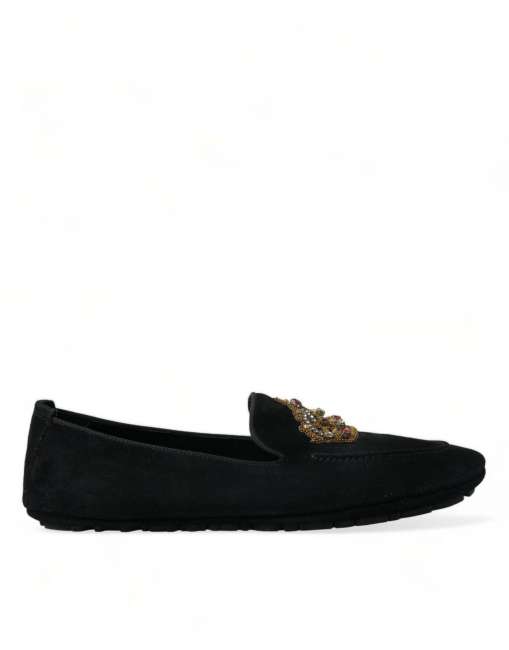 Priser på Dolce & Gabbana Sort Læder Loafers Sko