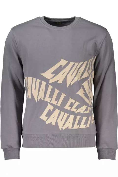 Priser på Cavalli Class Grå Bomuld Sweater