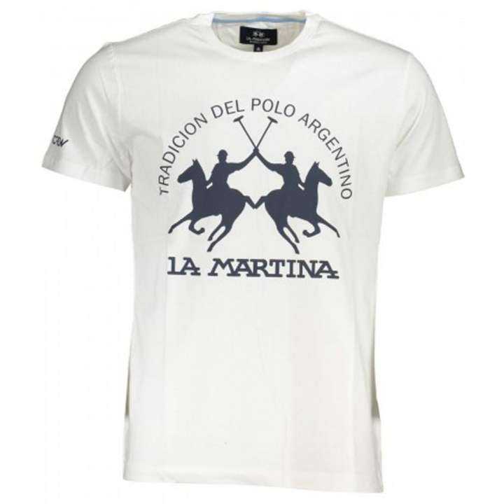 Priser på La Martina Hvid Bomuld T-Shirt