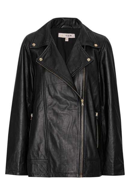 Priser på A-View - Jakke - Kalee Leather Jacket - Black