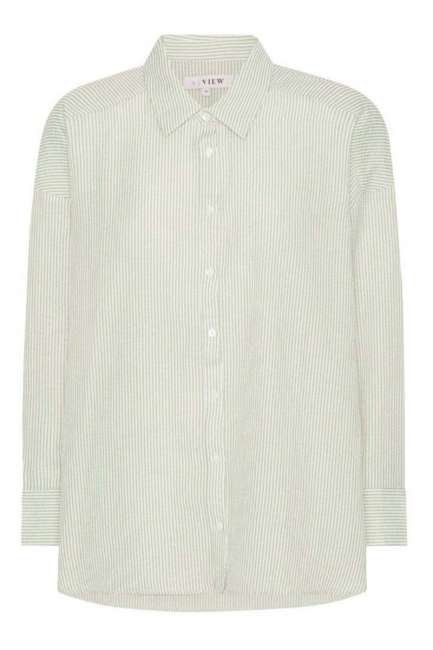 Priser på A-View - Skjorte - Sonja Shirt - 068 - Green/White