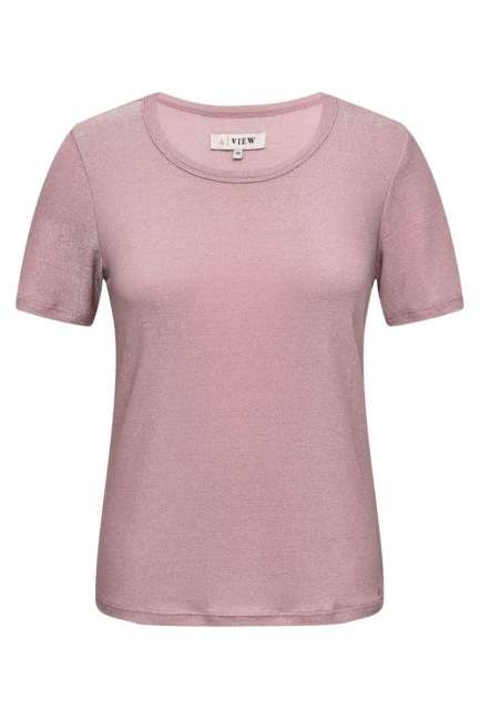 Priser på A-View - T-shirt - Eva Short Sleeve Top - Rose