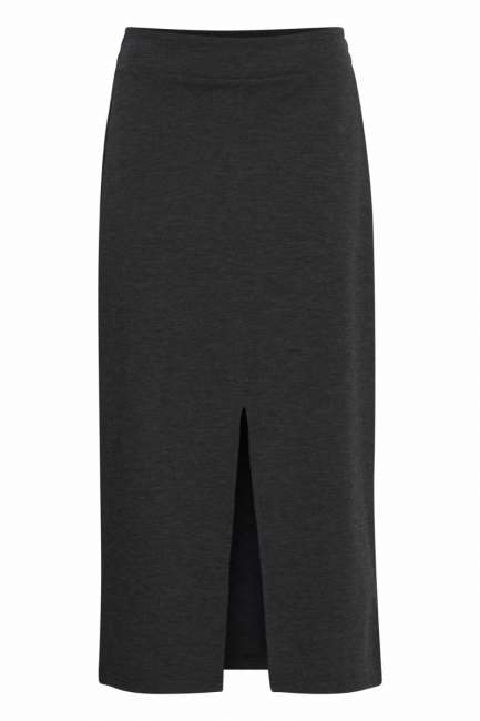 Priser på Ichi - Nederdel - IX Kate Long Skirt - Dark Grey Melange