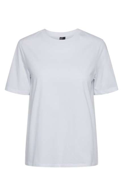 Priser på Pieces - T-shirt - PC Ria SS Solid Tee - Bright White