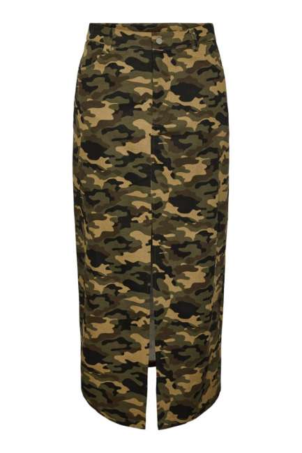 Priser på Pieces - Nederdel - Pc Jessica Mw Ankle Skirt D2D - Jit Burnt Olive