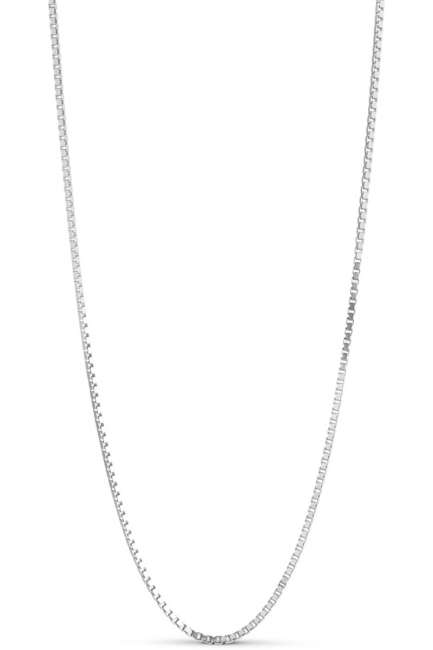 Priser på Enamel - Halskæde - Box Chain Necklace - Sølv
