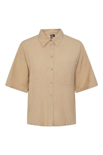 Priser på Pieces - Skjorte - PC Milano SS Shirt - Safari