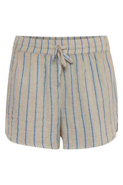 Priser på Ichi - Shorts - IA Foxa Striped Beach Shorts - Doeskin/Della Blue stripe