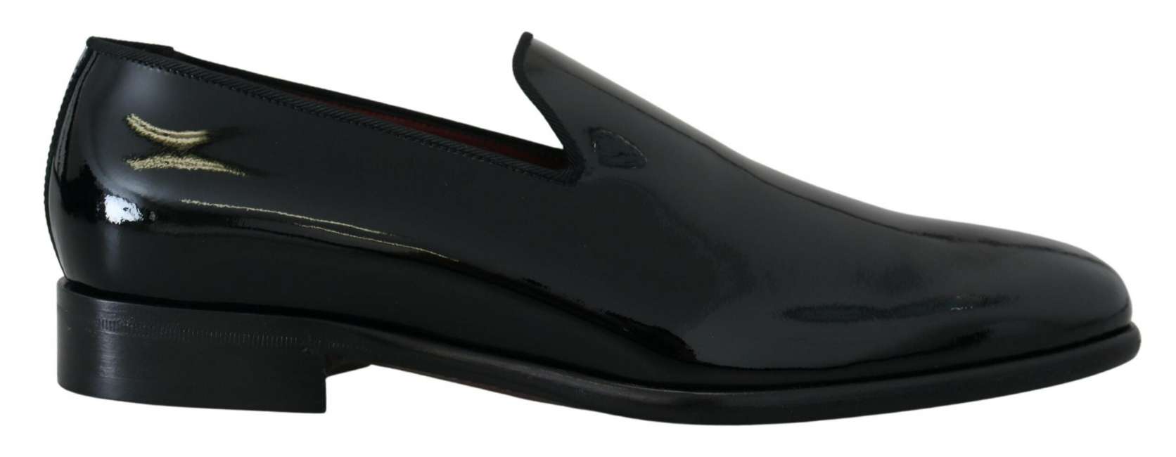 Priser på Dolce & Gabbana Sort Patent Slipper Loafers Slipon Shoes