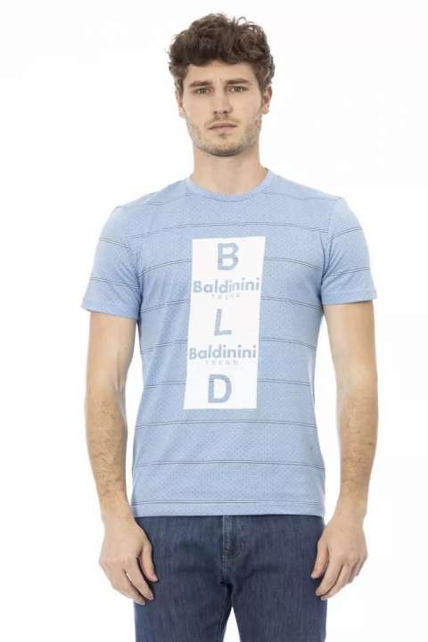Priser på Baldinini Trend Blå Bomuld T-Shirt